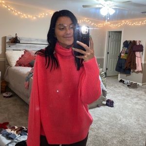 H&M neon pink sweater, size small NWT
